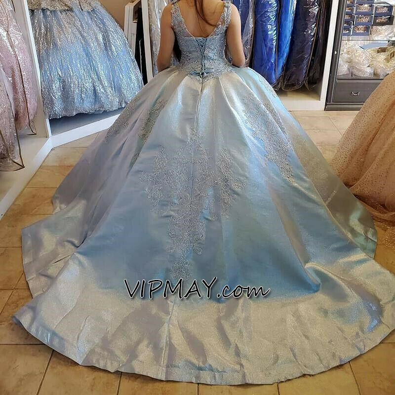 satin quinceanera dress,unique vintage quinceanera dress,vintage lace quinceanera dress,baby blue quinceanera dress,v neckline quinceanera dress,quinceanera dress with a train,quinceanera dress free shipping,