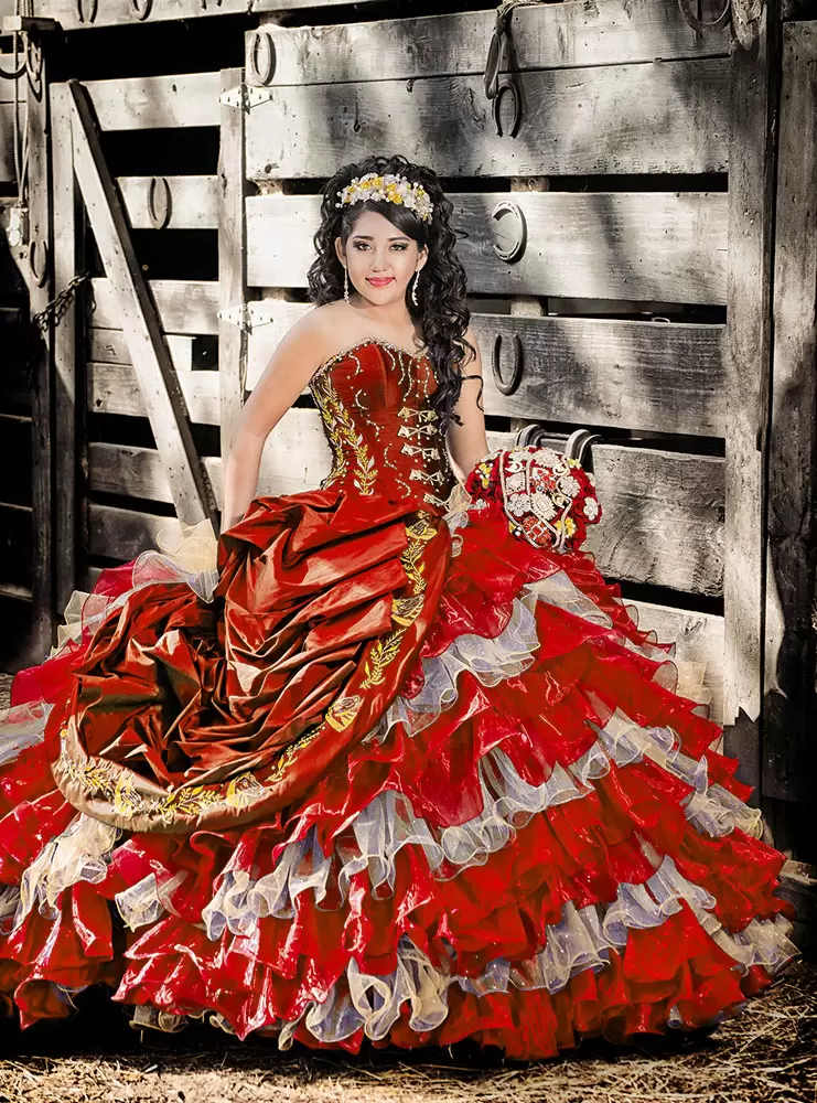 red quinceanera with gold embroidery,red and gold quinceanera dress,pick ups quinceanera dress,sweetheart charmeuse gown with pick up skirt,embroidery sweet 16 dress,embroidered quinceanera dress,quinceanera dress wholesale price,