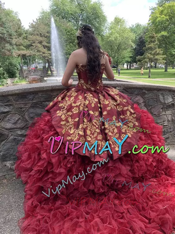 Burgundy mexican clearance dress