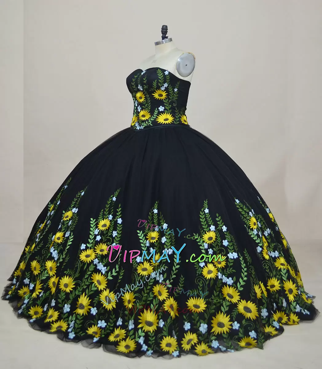 black mexican quinceanera dress