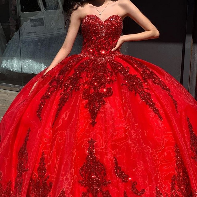 red quinceanera dress with sleeves,mexican inspired quinceanera dress,bright red quinceanera dress,organza quinceanera dress,sequined quinceanera dress,removable sleeves quinceanera dress,detachable sleeves quinceanera dress,hispanic birthday 16 quinceanera dress,sweet 16 birthday party dress,ball gowns with trains quinceanera dress,do quinceanera dress have trains,2021 quinceanera dress,