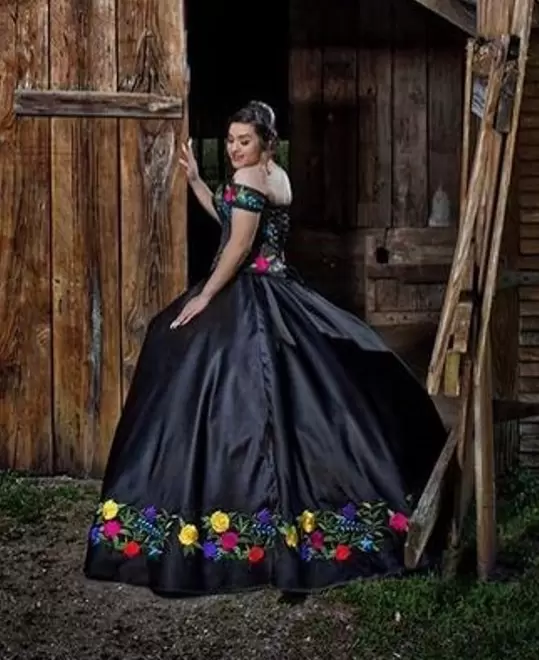 quinceanera dress customizer,black charro quinceanera dress,off the shoulder quinceanera dress,floral embroidery quinceanera dress,charro quinceanera dress nina chita,charro collection quinceanera dress,bolero jacket quinceanera dress,satin quinceanera dress,quinceanera dress online creator,