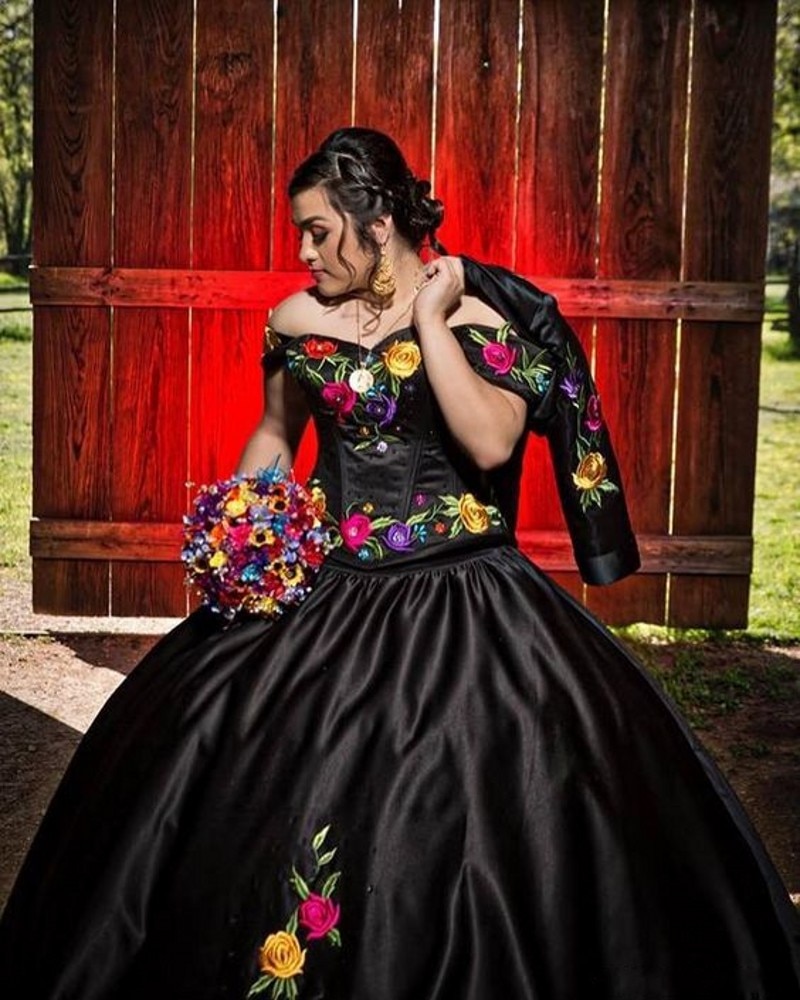 quinceanera dress customizer,black charro quinceanera dress,off the shoulder quinceanera dress,floral embroidery quinceanera dress,charro quinceanera dress nina chita,charro collection quinceanera dress,bolero jacket quinceanera dress,satin quinceanera dress,quinceanera dress online creator,