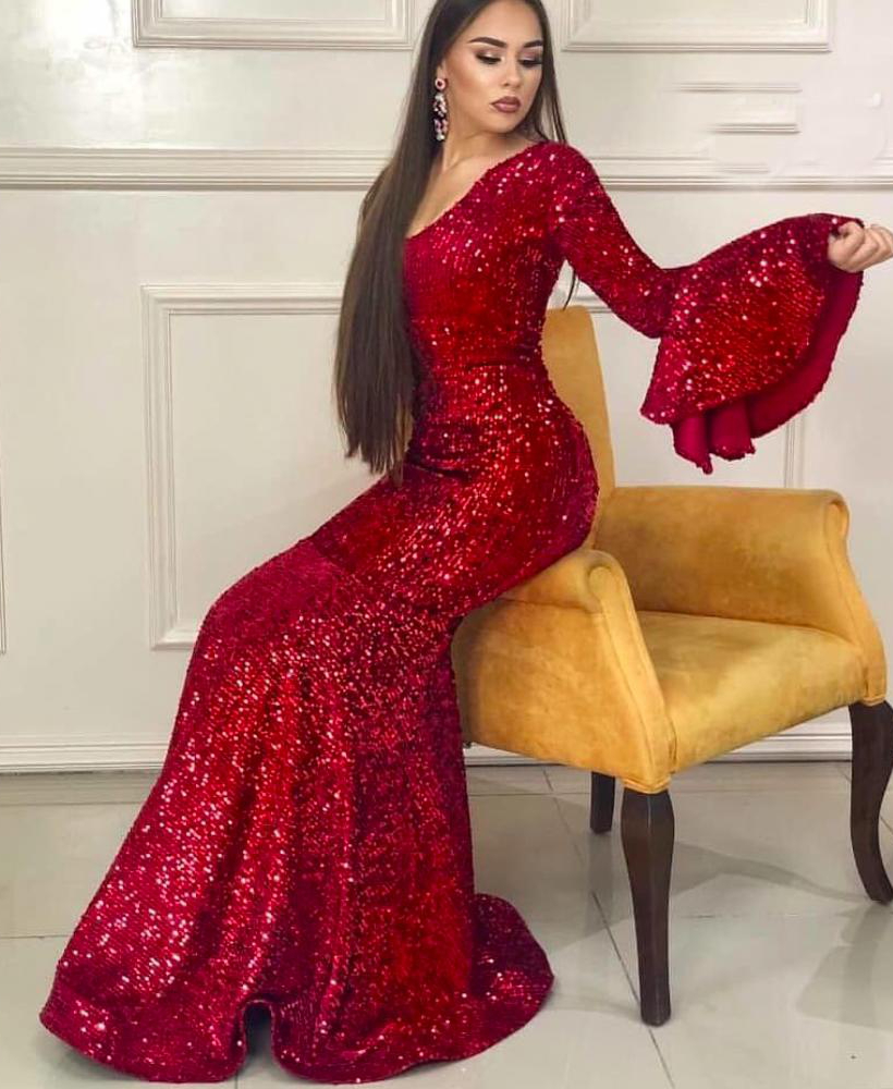 red sequin mermaid prom dress,long red sequin prom dress,long sleeve prom dress online,prom dress with long sleeves cheap,one shoulder prom dress,one shoulder sleeve prom dress,one shoulder long sleeve prom dress,sparkly sequin prom dress,elegant sparkly prom dress,all sparkly prom dress,cheap prom dress under 150,
