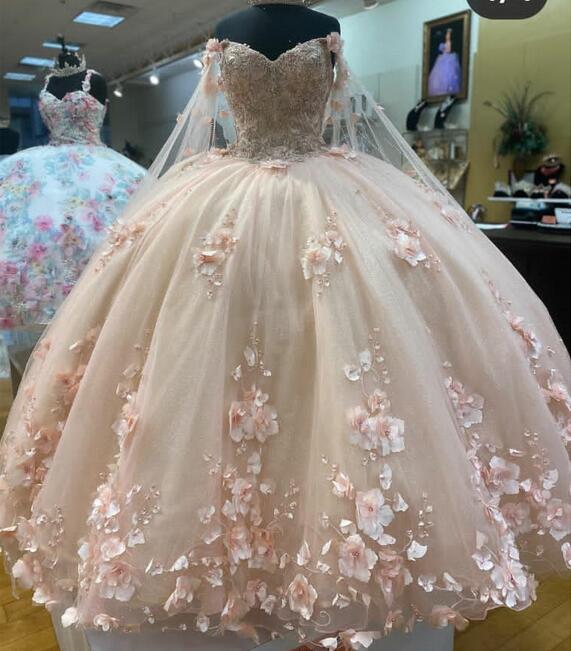 quinceanera dresses flowers