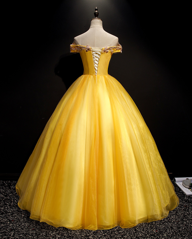 affordable quinceanera dress,cheap simple quinceanera dress,yellow quinceanera dress,off the shoulder sweet 16 dress,no ruffles quinceanera dress,organza quinceanera dress,cheap quinceanera gown under 200 dollars,