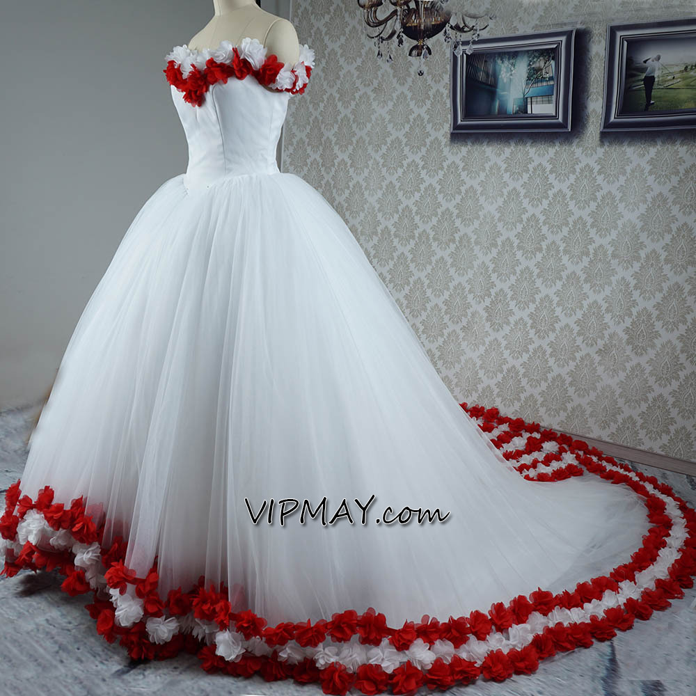 white and red quinceanera dress,tulle skirt quinceanera dress,quinceanera dress with 3d flowers,modest and traditional quinceanera dress,traditional quinceanera dress etsy,princess bridal quinceanera dress,bridal gown with cathedral trains,bridal dress with long trains,