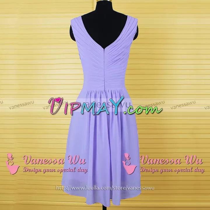 Mini Length Zipper Homecoming Dress Online Lavender for Prom and Party and Military Ball with Beading