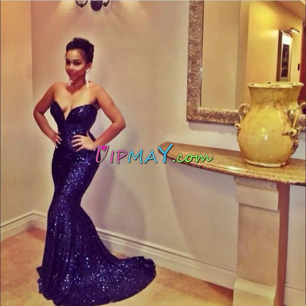 royal blue long homecoming dress,