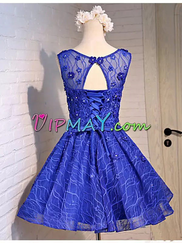 pageant dress with 3d flowers,sexy lace party dress,short lace mother of the bride dress,short lace homecoming dress,royal blue homecoming dress,royal blue short homecoming dress,