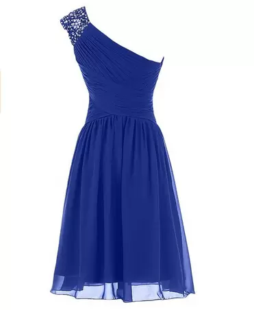 Wonderful Royal Blue Sleeveless Chiffon Side Zipper Homecoming Party Dress for Prom and Party and Military Ball