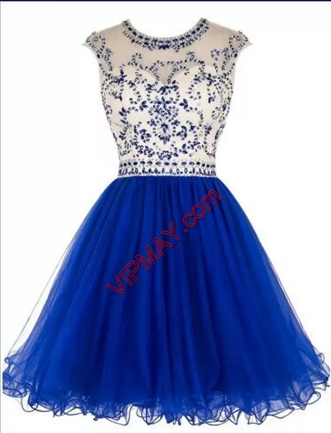 royal blue long homecoming dress,