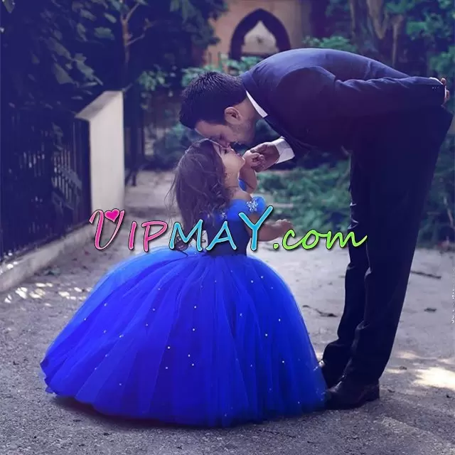 Beauteous Floor Length Ball Gowns Sleeveless Royal Blue Prom Evening Gown Lace Up