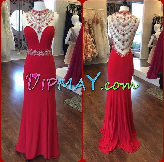 formal dress free shipping,beaded back prom dress,sexy beaded prom dress,beaded mermaid prom dress,red see through prom dress,see through back prom dress,tight mermaid prom dress,best mermaid prom dress,deep v neck formal dress,