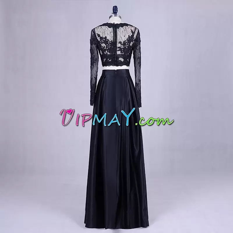 prom dress with long sleeves for juniors,long sleeves prom dress,long prom dress with long sleeves,prom dress with long sleeves,2 piece high neck prom dress,2 piece long formal dress,girl 2 piece prom dress,2 pieces prom dress,illusion neckline prom dress,illusion prom dress 2020,illusion prom dress,scoop neck cap sleeve prom dress,scoop neck prom dress,black prom dress,