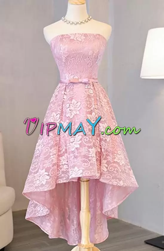 short front long back prom dress,cheap high low prom dress for juniors,hi low prom dress under 100,high low pink prom dress,prom dress with lace overlay,light pink prom dress under 100,light pink lace prom dress,