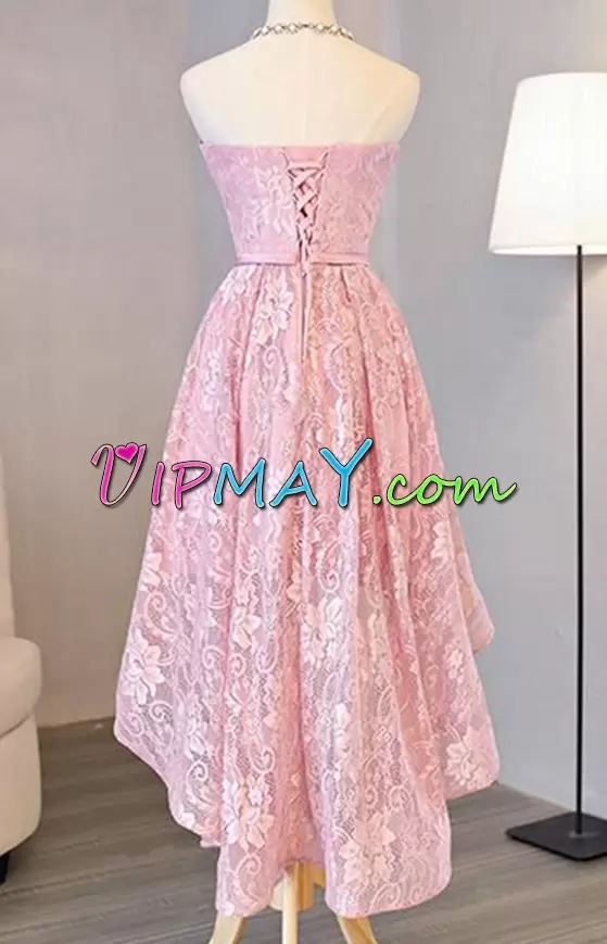 short front long back prom dress,cheap high low prom dress for juniors,hi low prom dress under 100,high low pink prom dress,prom dress with lace overlay,light pink prom dress under 100,light pink lace prom dress,