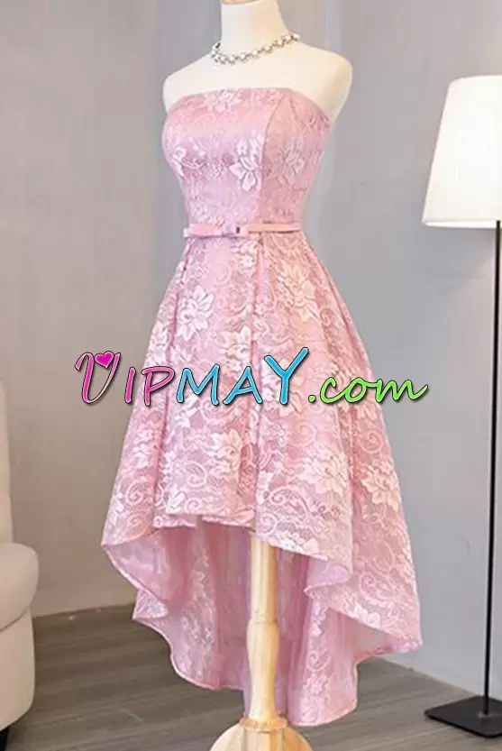 short front long back prom dress,cheap high low prom dress for juniors,hi low prom dress under 100,high low pink prom dress,prom dress with lace overlay,light pink prom dress under 100,light pink lace prom dress,