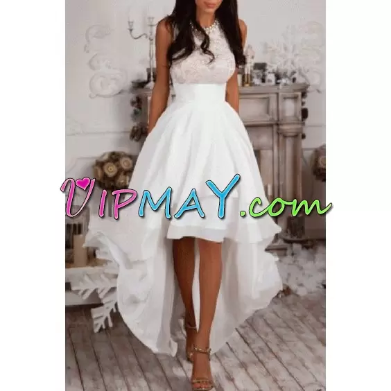 Chiffon High Low Prom Party Dress and Beading and Lace