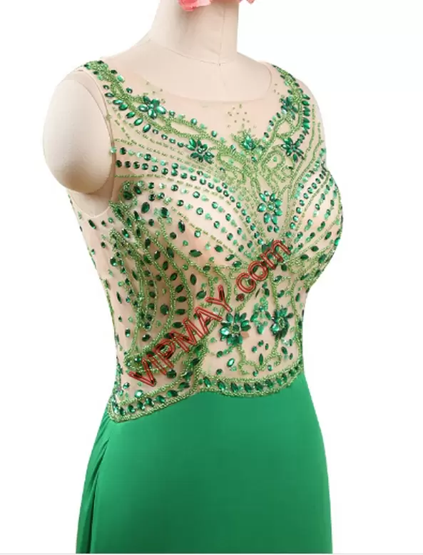 Extravagant Dark Green Sweetheart Neckline Beading and Lace Sleeveless Lace Up