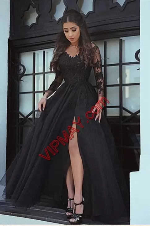 Captivating Black Homecoming Dress Online Sweetheart Long Sleeves Brush Train Backless