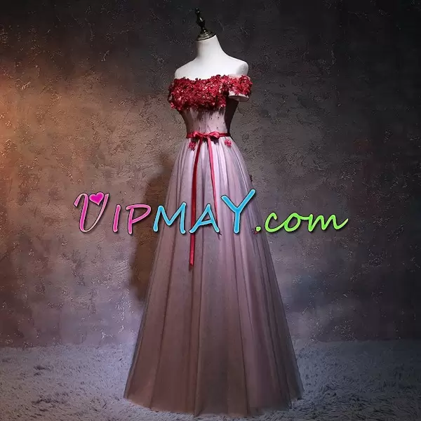 Pink Sleeveless Beading and Belt Floor Length Hoco Dress