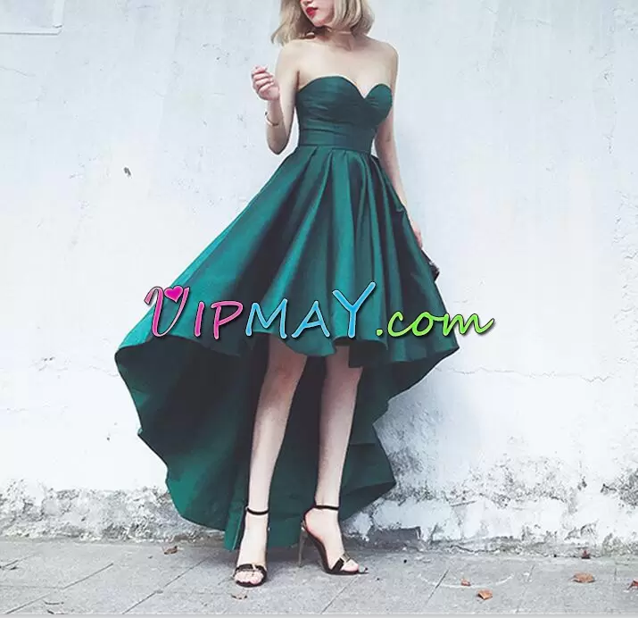 Sexy Teal Sweetheart Neckline Ruching Homecoming Gowns Sleeveless Lace Up