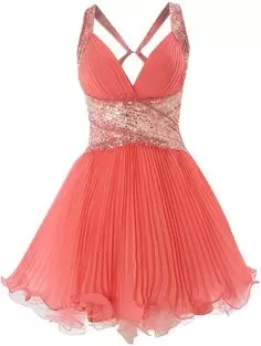 Pink Organza Backless Straps Sleeveless Mini Length Beading