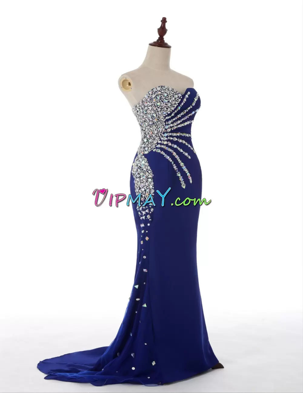 royal blue long homecoming dress,