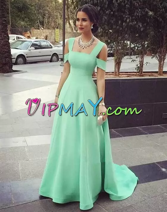 cute and simple homecoming dress,simple long homecoming dress,off the shoulder mother of the bride gowns,off the shoulder homecoming dress,mint colored homecoming dress,cheap homecoming dress with straps,homecoming dress with short train,
