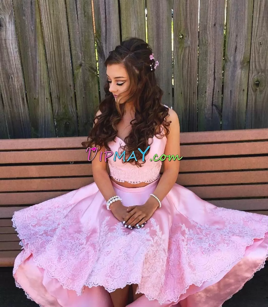 pretty two piece prom dress,beautiful two piece prom dress,unique two piece prom dress,high low occasion prom dress,high low prom dress with train,high low hemline prom dress,high low pink prom dress,simple light pink prom dress,long satin prom dress cheap,cheap pink prom dress under 100,cheap prom gowns under 100,light pink prom dress under 100,