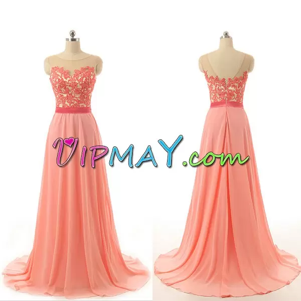 low price prom dress,blush color prom dress,blush prom dress for cheap,illusion party dress,illusion prom dress with train,illusion prom dress,chiffon train prom dress,beautiful long train prom dress,prom dress with short train,prom dress under 150,