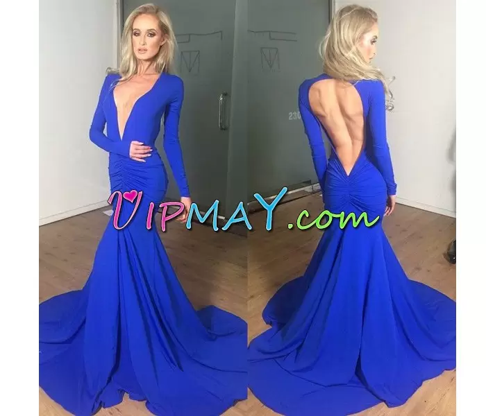 royal blue long homecoming dress,