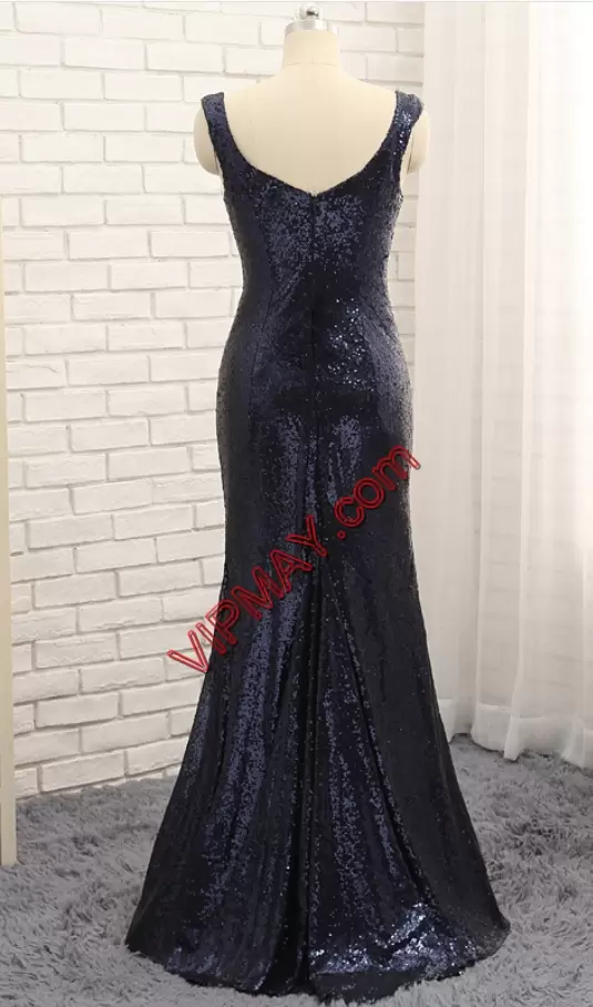 Traditional Straps Sleeveless Sequined Sequins Zipper