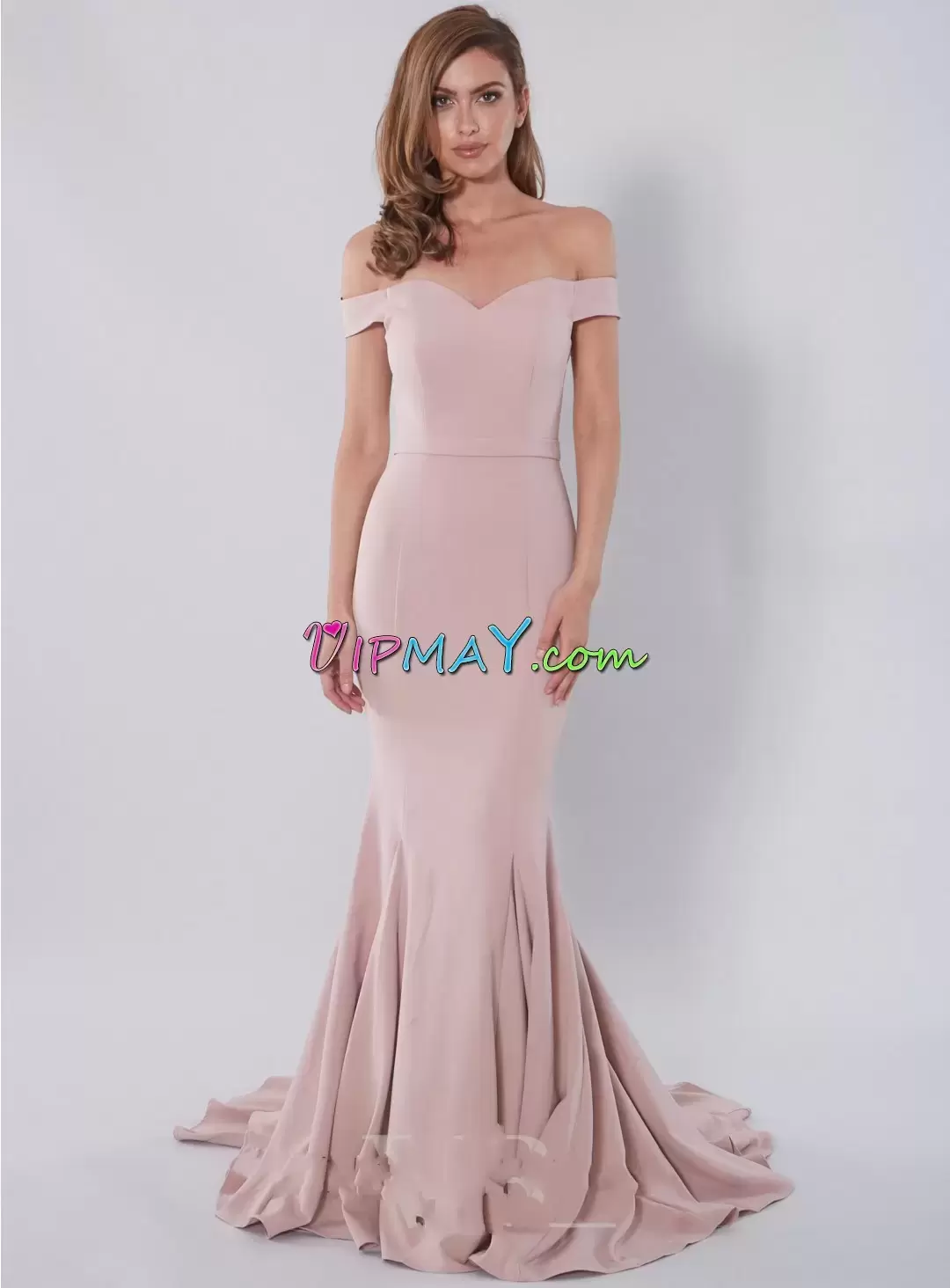 dusty pink mother of the bride dress,pink mermaid evening dress,off the shoulder mother of the bride gowns,off shoulder evening gown,formal mermaid evening gown,cheap mermaid evening gown,long train evening gowns,baby pink evening dress,