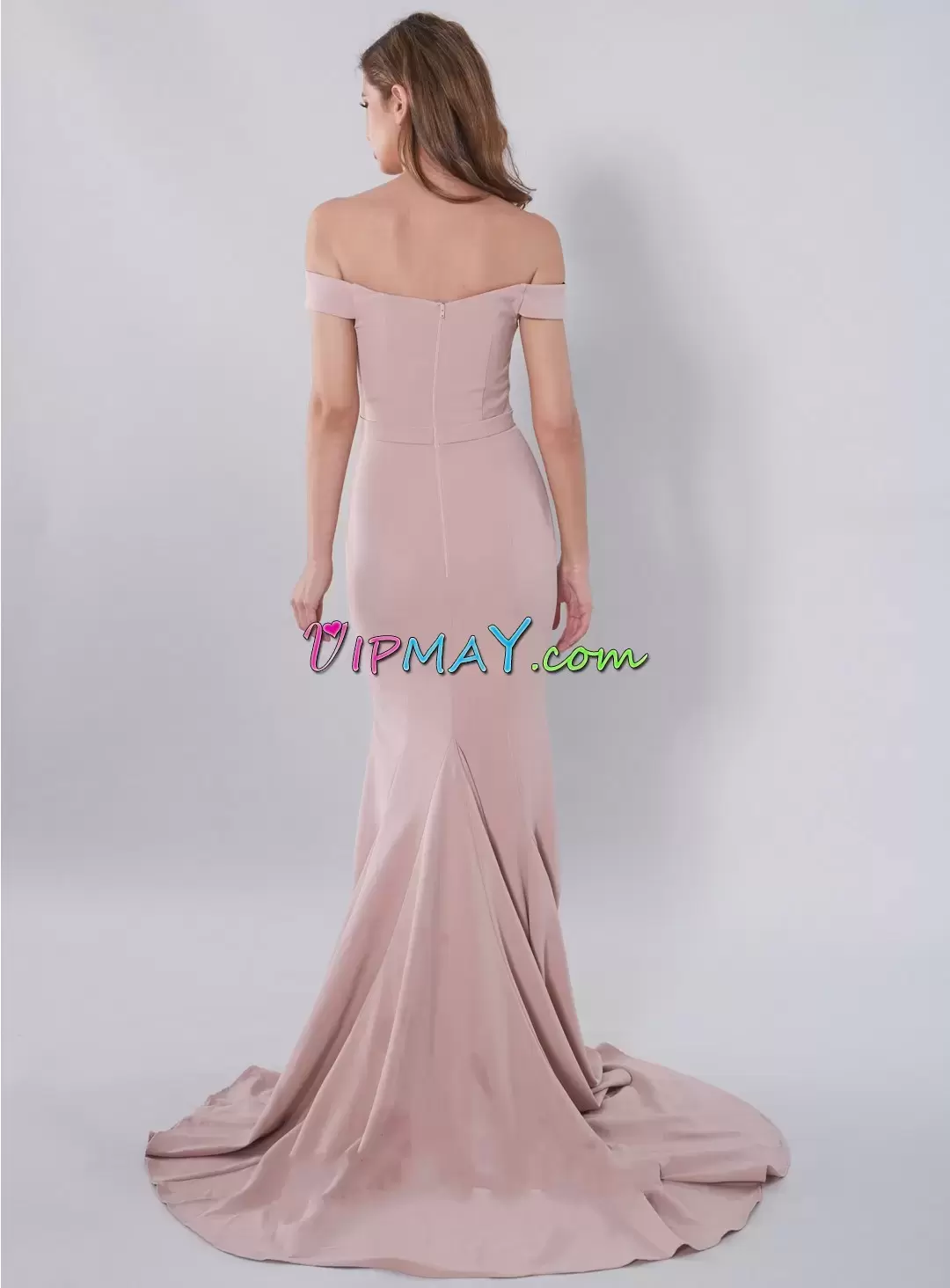 dusty pink mother of the bride dress,pink mermaid evening dress,off the shoulder mother of the bride gowns,off shoulder evening gown,formal mermaid evening gown,cheap mermaid evening gown,long train evening gowns,baby pink evening dress,