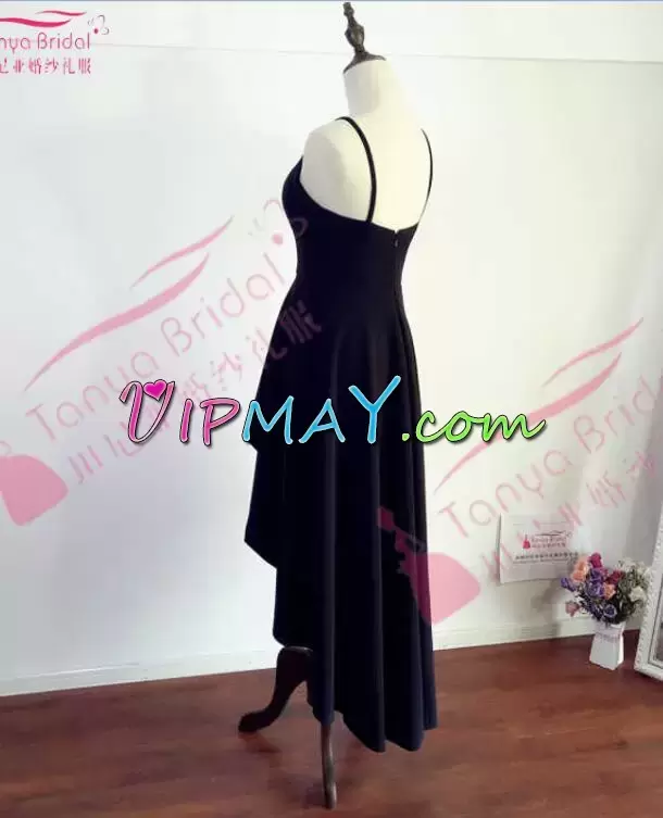 Affordable Mini Length Zipper Formal Evening Gowns Black for Prom and Party and Military Ball with Ruching