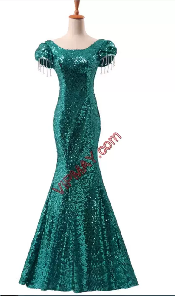 Satin Long Sleeves Floor Length Sweep Train and Beading and Lace