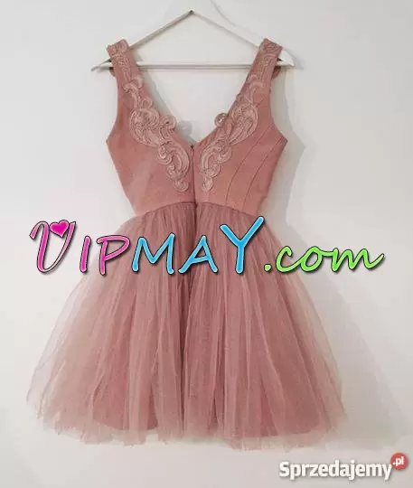 simple light pink prom dress,short pink prom dress,v neck short prom dress,short pink tulle prom dress,short tulle prom dress under 100,short prom dress under 100,