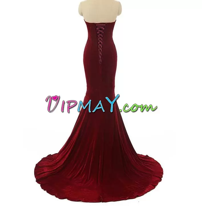 Charming Sleeveless Floor Length Hoco Dress Court Train and Ruching