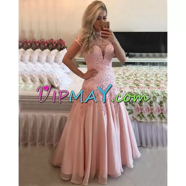 Sleeveless Sweetheart Sweep Train Lace Up With Train Beading and Lace Homecoming Gowns Sweetheart