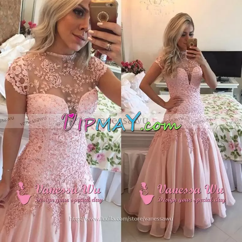 Sleeveless Sweetheart Sweep Train Lace Up With Train Beading and Lace Homecoming Gowns Sweetheart