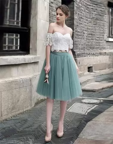 Charming White and Dark Green Lace Up Sweetheart Beading and Lace Junior Homecoming Dress Satin and Tulle Sleeveless