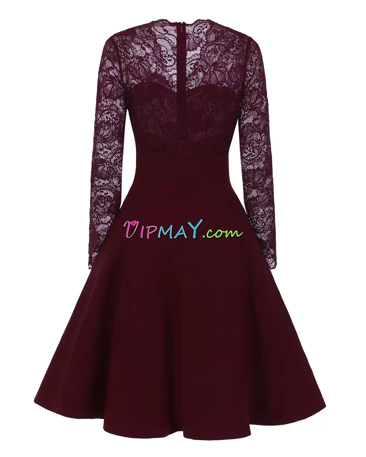 White and Burgundy V-neck Neckline Beading and Lace Prom Gown Long Sleeves Lace Up