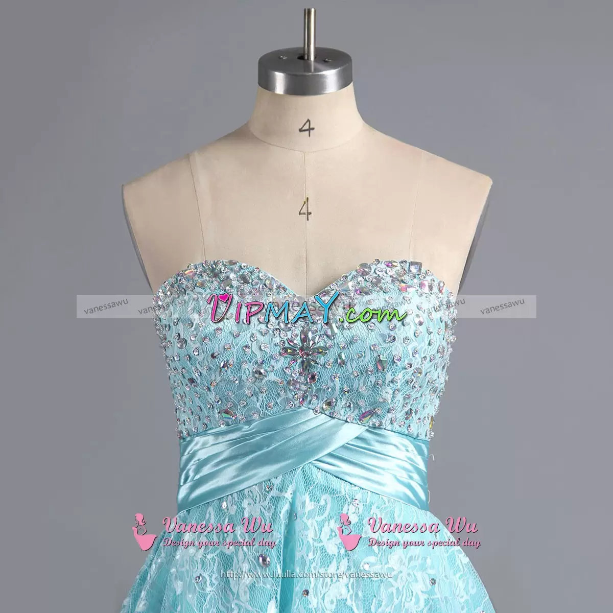 Beading and Lace Homecoming Dress Turquoise Zipper Sleeveless Mini Length