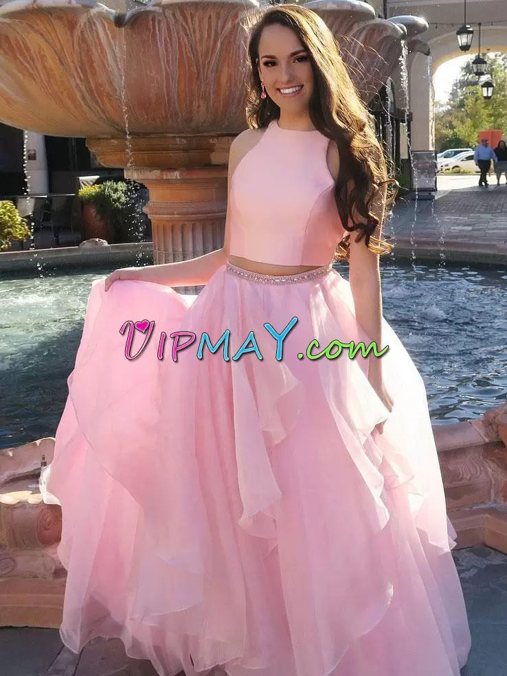 cheap light pink prom dress,cheap pink long prom dress,light pink halter prom dress,pink open back prom dress,pink ruffled prom dress,long pink prom dress,pink prom dress,scoop neckline prom dress,2 piece floor length prom dress,2 piece long prom dress cheap,2 piece prom dress under 200,2 piece high neck prom dress,elegant 2 piece prom dress,2 pieces prom dress,unique two piece prom dress,beautiful two piece prom dress,two pieces prom dress,a line high neck prom dress,prom dress with high neckline,high neck backless prom dress,satin gown with beaded waist and illusion back,open back long prom dress,cheap open back prom dress,