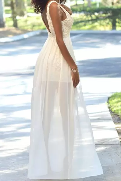 Low Price White Chiffon Backless Dress for Prom Sleeveless Floor Length Ruching