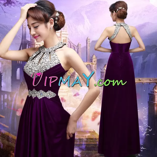 Suitable White and Dark Purple Sweetheart Neckline Beading and Lace Formal Dresses Sleeveless Lace Up