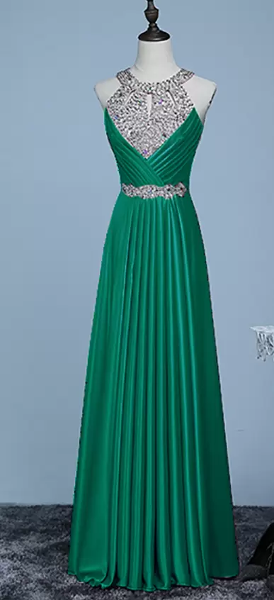 Green Lace Up Scoop Sleeveless Floor Length Going Out Dresses Beading and Ruching