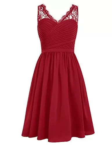 Knee Length Empire Sleeveless Burgundy Junior Homecoming Dress Lace Up